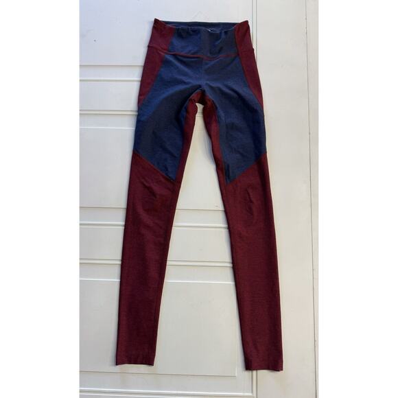 Outdoor Voices Colorblock Leggings Yoga Blue Red XS - Picture 1 of 5